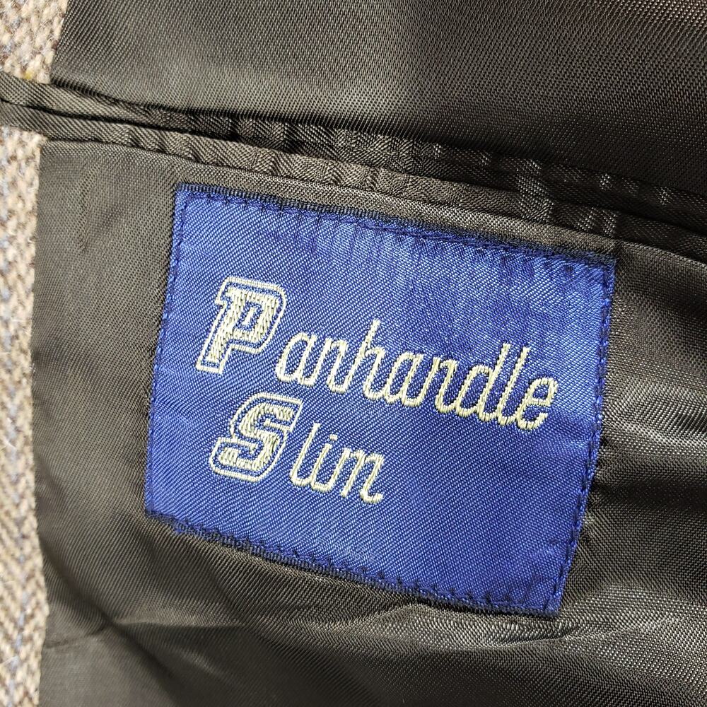 Vintage Panhandle Slim Herringbone Western Elbow Patch Sports Jacket Size 40 - Picture 5 of 14